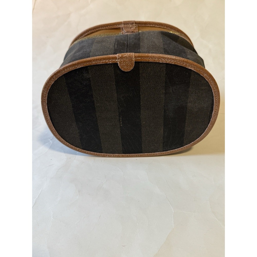 Fendi, Pequin Stripes Coated Canvas Cosmetic Pouch- 8.5in x 6in x 6in - Picture 7 of 10